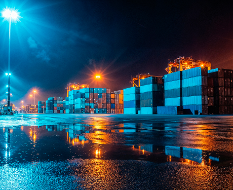 Truck driver using DrayGo Toll Calculator on mobile